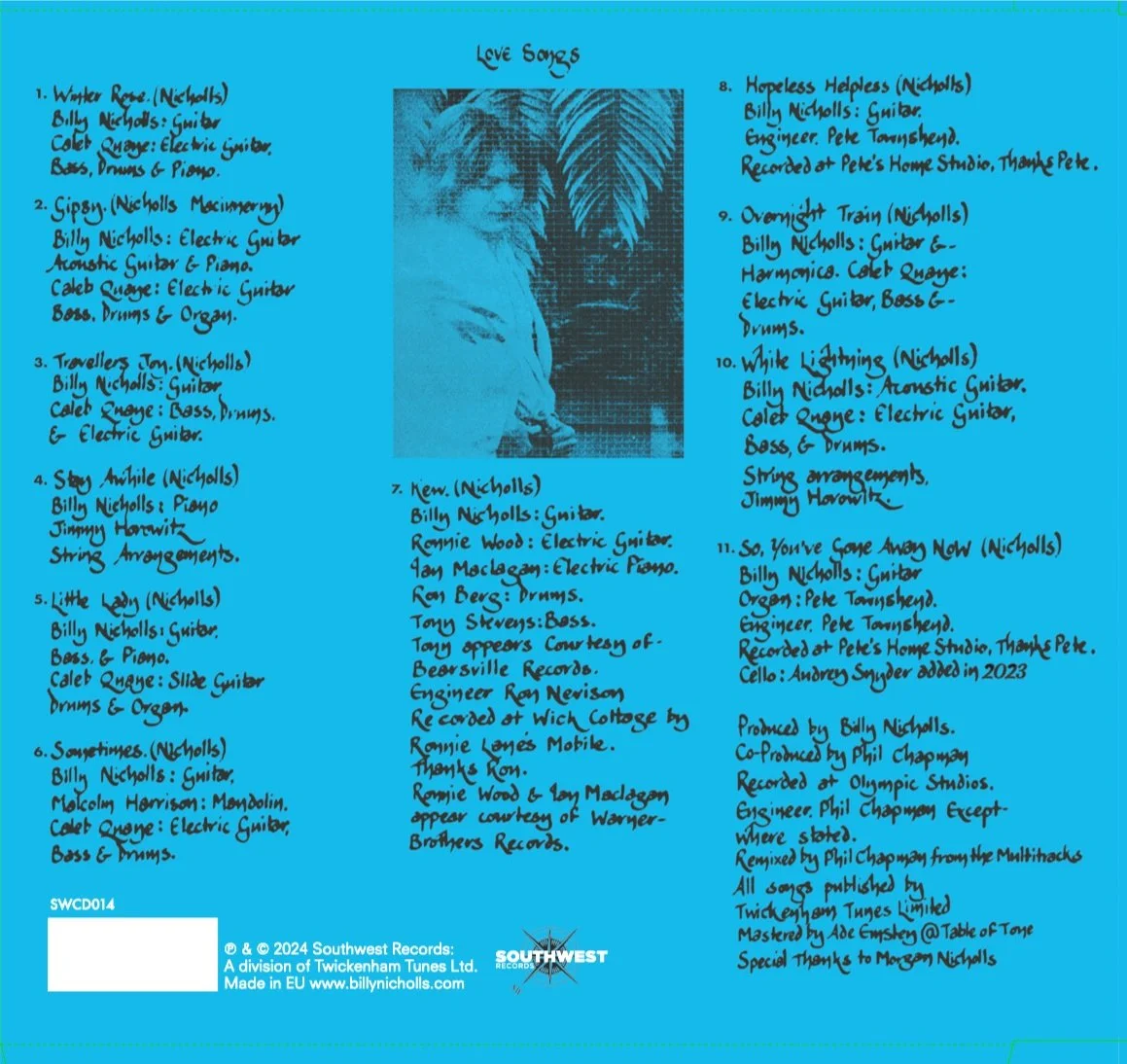 Love Songs Remastered — Billy Nicholls